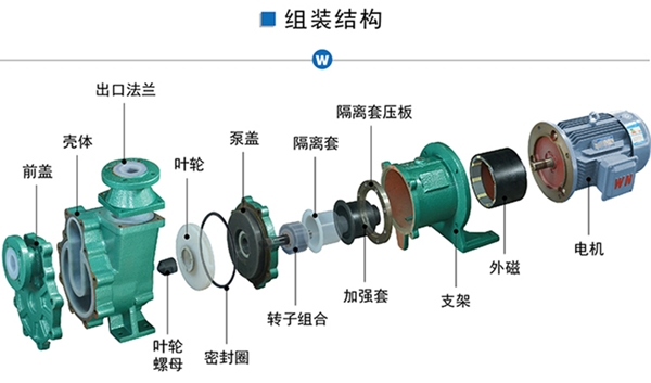 氟塑料磁力泵結構圖.jpg